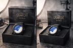 Fabric Arabic Aura Blue White Dial Watch for Men & Boys | Stylish Pakistani Watch.