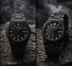 Steel Arabic Aura Watch - Black Dial Islamic Style Watch for Men.