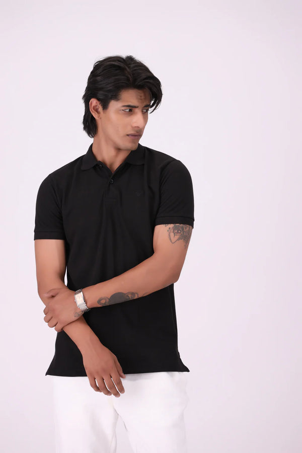 Ice Silk Men's Polo T-Shirt - Premium Cotton Feel.