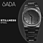 Steel Arabic Aura Watch - Black Dial Islamic Style Watch for Men.