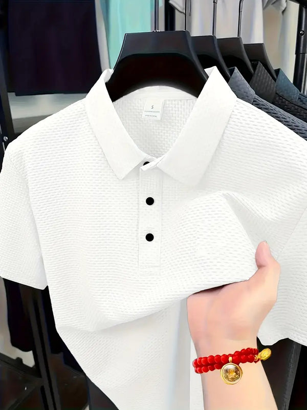 Premium White Soft Polo T-Shirt for Men - Soft Cotton Stylish Comfort.